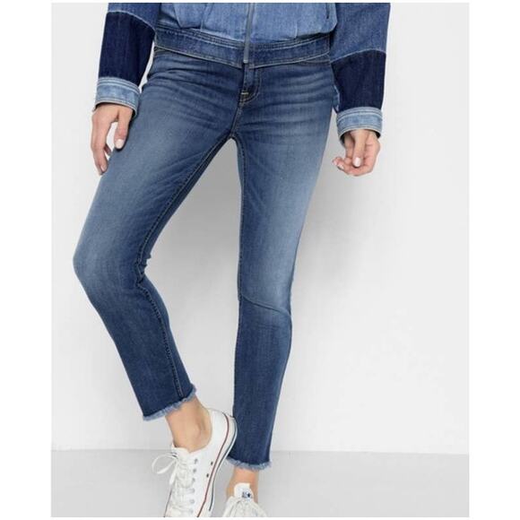 7 For All Mankind b(air) Roxanne Ankle with Raw Hem Slim Straight - Picture 8 of 12